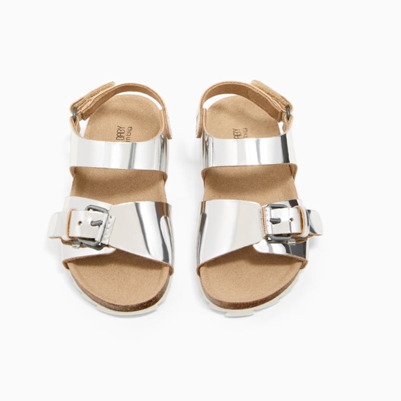 kids silver sandals